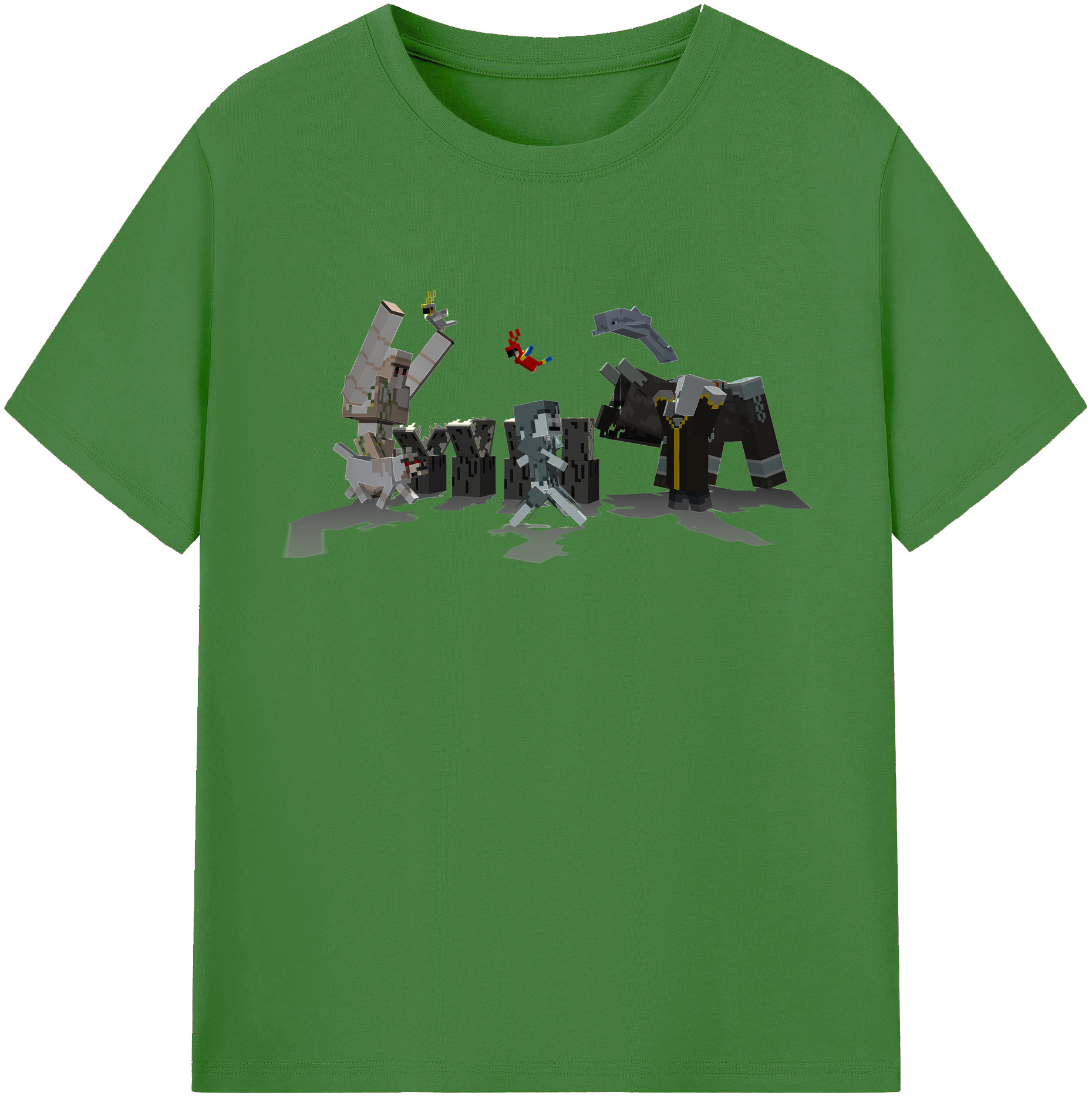 （画像用） マインクラフト ブロックの世界 Minecraft MC Block world レディースカジュアルプリントTシャツ（綿100％）